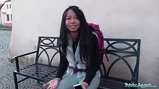 Public Agent Stranded Thai Facialised by Stranger