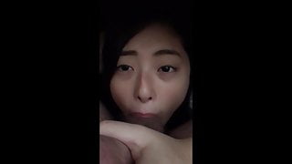Really really beautiful Korean GF’s blowjob